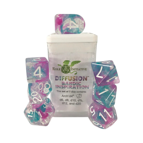 Dice Set - Role 4 Initiative - 7 Piece Set - Diffusion Bardic Divinity Special available at 401 Games Canada