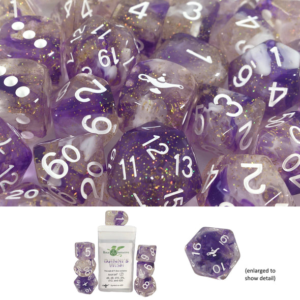 Dice Set - Role 4 Initiative - 7 Piece Set - Diffusion Djinn's Wish available at 401 Games Canada