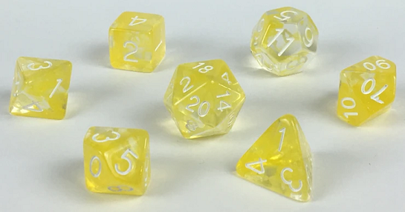 Dice Set - Role 4 Initiative - 7 Piece Set - Diffusion Honey Lemon available at 401 Games Canada