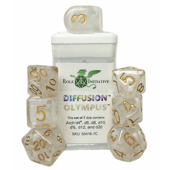 Dice Set - Role 4 Initiative - 7 Piece Set - Diffusion Olympus available at 401 Games Canada