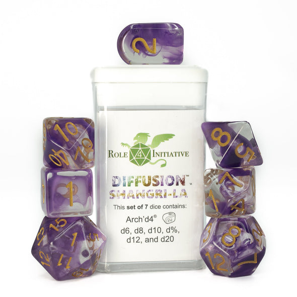 Dice Set - Role 4 Initiative - 7 Piece Set - Diffusion Shangri-La available at 401 Games Canada