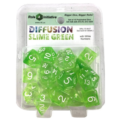 Dice Set - Role 4 Initiative - 7 Piece Set - Diffusion Slime Green available at 401 Games Canada