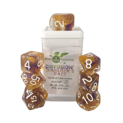 Dice Set - Role 4 Initiative - 7 Piece Set - Diffusion Warlock's Pact Special Reserve available at 401 Games Canada