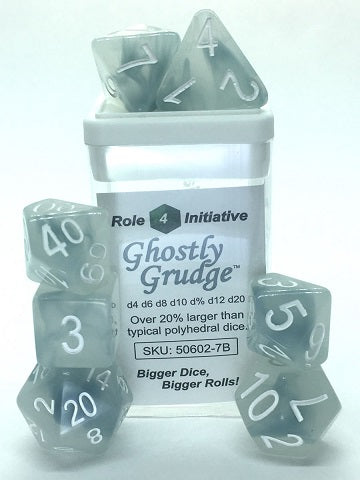 Dice Set - Role 4 Initiative - 7 Piece Set - Ghostly Grudge available at 401 Games Canada