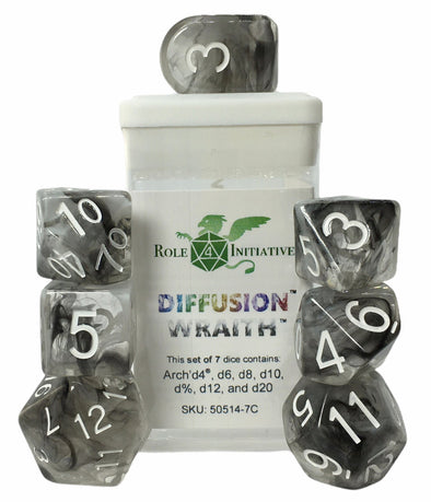 Dice Set - Role 4 Initiative - 7 Piece Set - Wraith available at 401 Games Canada