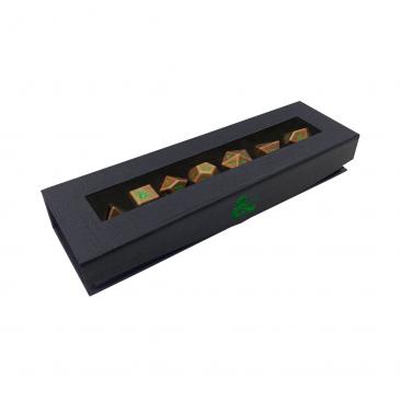 Dice Set - Ultra Pro - 7 Piece Set - Metal Dice - Heavy Metal Feywild Copper/Green available at 401 Games Canada