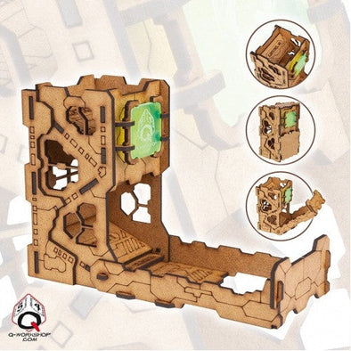 Dice Tower - Q-Workshop - Tech (Wood) available at 401 Games Canada