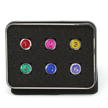 Die Hard - 6 D6 - Metal - Gemstone Rainbow w/Pink available at 401 Games Canada