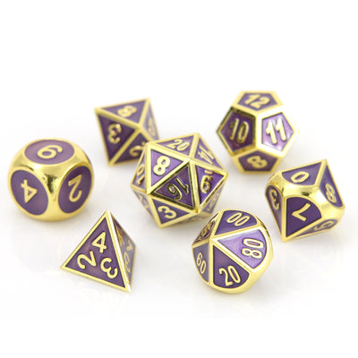 Die Hard - 7 Piece Set - Metal - Gemstone - Gold Amethyst available at 401 Games Canada