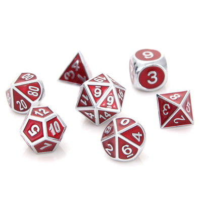 Die Hard - 7 Piece Set - Metal - Gemstone - Silver Ruby available at 401 Games Canada