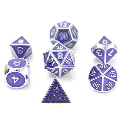 Die Hard - 7 Piece Set - Metal - Gemstone - Silver Tanzanite available at 401 Games Canada