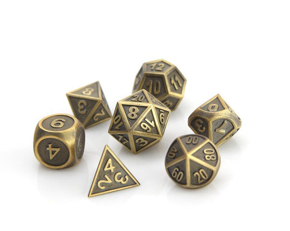 Die Hard - 7 Piece Set - Metal - Gothica - Battleworn Gold available at 401 Games Canada