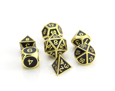 Die Hard - 7 Piece Set - Metal - Gothica - Shiny Gold w/Black available at 401 Games Canada