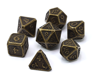 Die Hard - 7 Piece Set - Metal - Mythica - Dark Gold available at 401 Games Canada