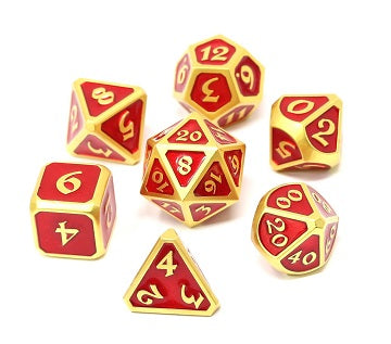 Die Hard - 7 Piece Set - Metal - Mythica - Satin Gold Ruby available at 401 Games Canada