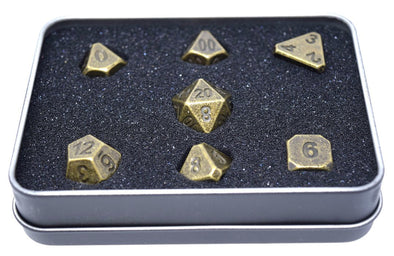 Die Hard - 7 Piece Set - Metal - RPG - Ancient Gold available at 401 Games Canada