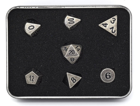 Die Hard - 7 Piece Set - Metal - RPG - Ancient Silver available at 401 Games Canada