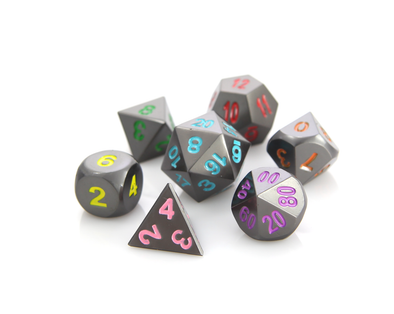 Die Hard - 7 Piece Set - Metal - RPG - Gunmetal Rainbow available at 401 Games Canada