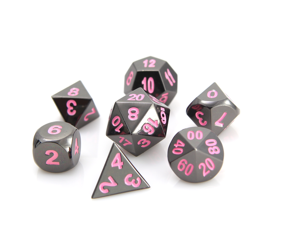 Die Hard - 7 Piece Set - Metal - RPG - Sinister Chrome w/Pink available at 401 Games Canada