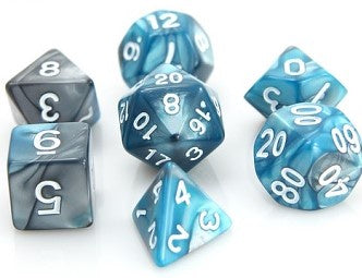 Die Hard - 7 Piece Set - Silver/Turquoise Alloy available at 401 Games Canada