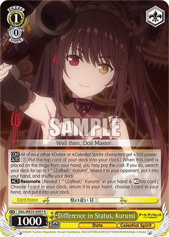 Difference in Status, Kurumi - DAL/WE33-E007 - Rare (Foil) available at 401 Games Canada