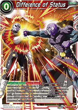 Difference of Status - BT14-029 - Super Rare available at 401 Games Canada