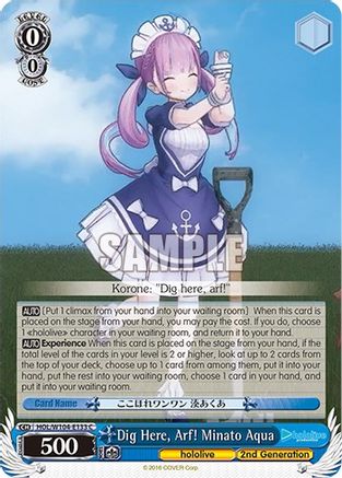 Dig Here, Arf! Minato Aqua - HOL/W104-E133C - Common available at 401 Games Canada