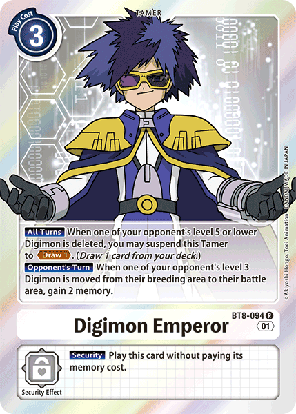 Digimon Emperor - BT8-094 - Rare available at 401 Games Canada