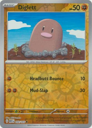 Diglett - 050/165 - Common - Reverse Holo available at 401 Games Canada