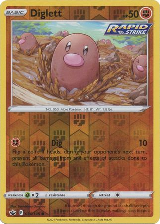 Diglett - 076/198 - Common - Reverse Holo available at 401 Games Canada