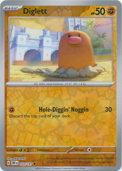 Diglett - 103/197 - Common - Reverse Holo available at 401 Games Canada