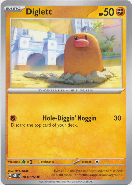 Diglett - 103/197 - Common available at 401 Games Canada