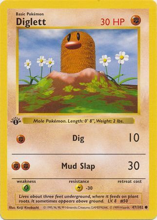 Diglett - 47/102 - Common - 1st Edition available at 401 Games Canada