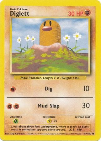 Diglett - 47/102 - Common - Unlimited available at 401 Games Canada