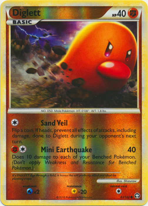 Diglett - 61/102 - Common - Reverse Holo available at 401 Games Canada