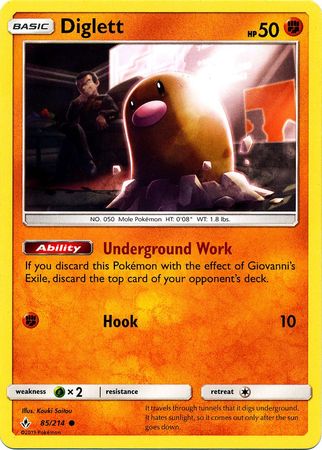 Diglett - 85/214 - Common available at 401 Games Canada