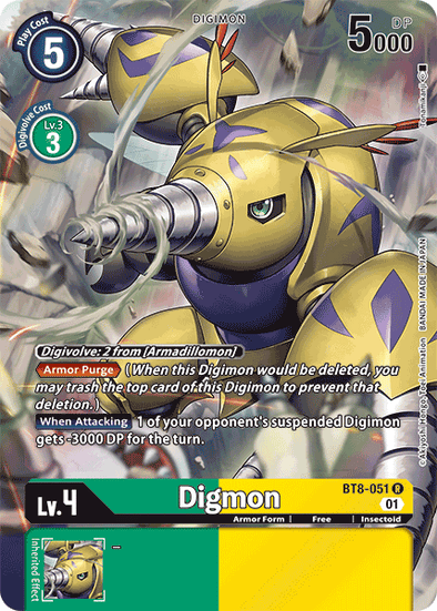 Digmon (Alternate Art) - BT8-051 - Rare available at 401 Games Canada