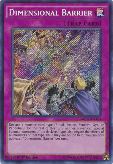 Dimensional Barrier - MP17-EN163 - Secret Rare - 1st Edition available at 401 Games Canada