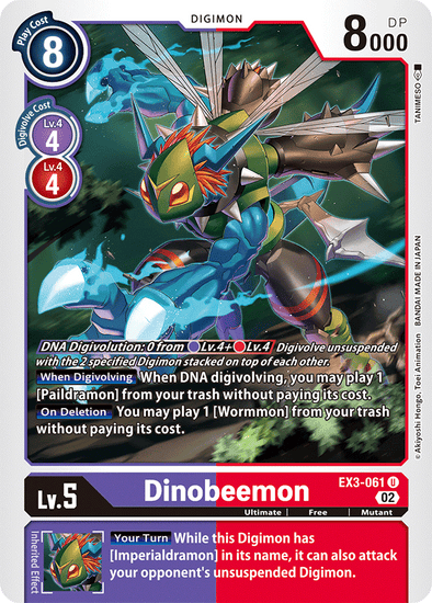 Dinobeemon (Box Topper) - Draconic Roar (EX03) available at 401 Games Canada