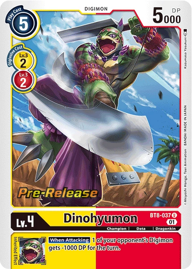 Dinohyumon - BT8-037 - Uncommon - Pre-Release Promo available at 401 Games Canada