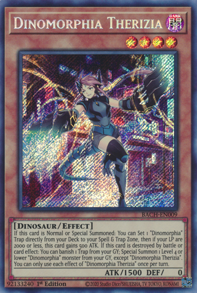 Dinomorphia Therizia - BACH-EN009 - Secret Rare - 1st Edition available at 401 Games Canada