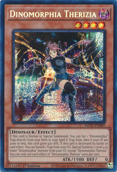 Dinomorphia Therizia - MP23-EN009 - Prismatic Secret Rare - 1st Edition available at 401 Games Canada