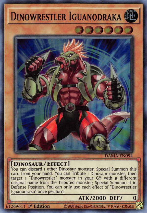 Dinowrestler Iguanodraka - DAMA-EN094 - Super Rare - 1st Edition available at 401 Games Canada