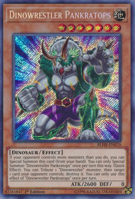 Dinowrestler Pankratops - BLHR-EN070 - Secret Rare - 1st Edition available at 401 Games Canada