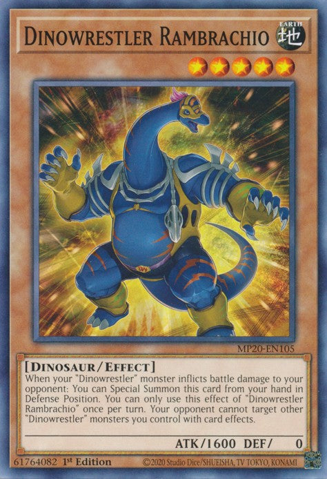 Dinowrestler Rambrachio - MP20-EN105 - Common - 1st Edition available at 401 Games Canada