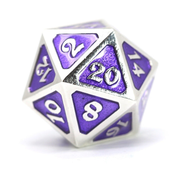 Dire D20 - Mythica - Platinum Amethyst available at 401 Games Canada