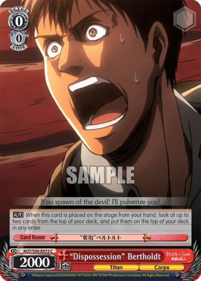 "Dispossession" Bertholdt - AOT/S50-E072 - Common available at 401 Games Canada