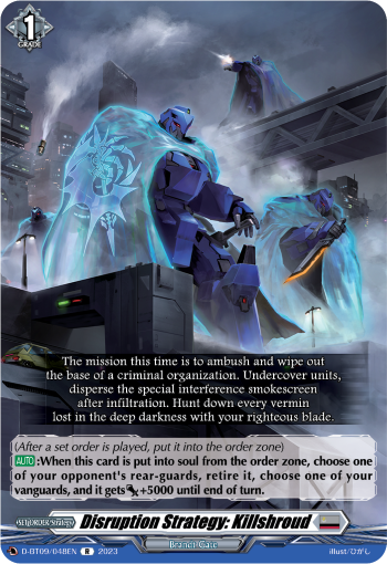 Disruption Strategy: Killshroud - D-BT09/048 - Rare available at 401 Games Canada