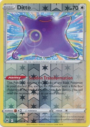 401 Games Canada - Ditto - 107/159 - Holo Rare - Reverse Holo 401 Games Canada - Ditto - 107/159 - Holo Rare - Reverse Holo