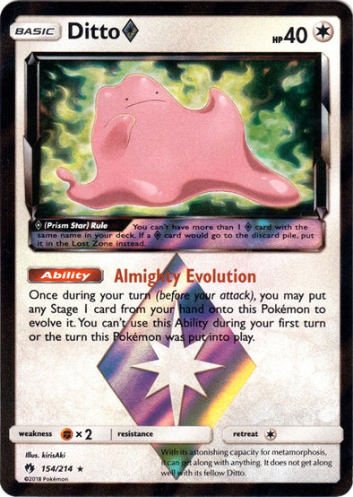 Ditto Prism Star - 154/214 - Holo Rare available at 401 Games Canada